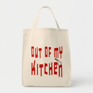 Uit mijn keuken Funny Cook Slogan Canvas tas