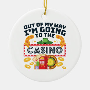 Uit mijn weg ga ik naar de Casino Gambler Keramisch Ornament