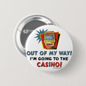 Uit mijn weg naar Casino Ronde Button 5,7 Cm (Voorkant /achterkant)