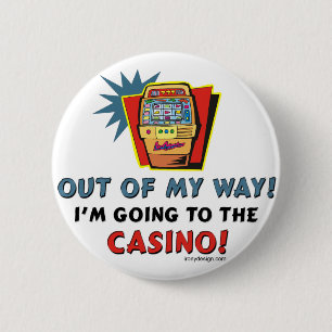 Uit mijn weg naar Casino Ronde Button 5,7 Cm