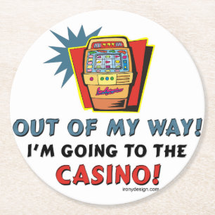 Uit mijn weg naar Casino Ronde Kartonnen Onderzetter