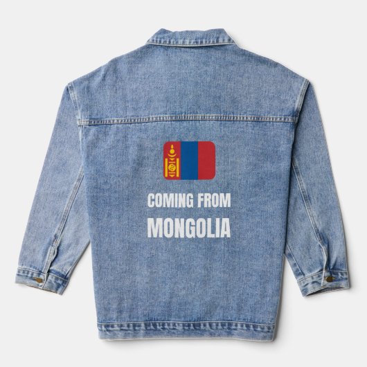 Uit Mongolië komen Denim Jacket (Achterkant)