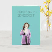 'Uit naar bed!' Kaart (Gele Bloem)