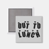 "Uit naar Lunch" Magneet (Voorkant / Achterkant)