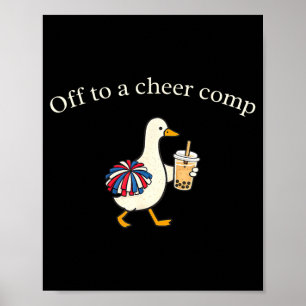 Uit om cheer comp cheerleading gans 4 juli poster