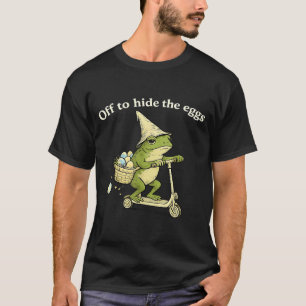 Uit om de eieren te verstoppen Grappige Kikker Sco T-shirt