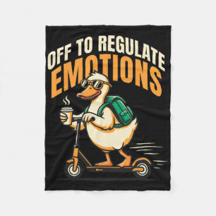Uit om Emoties te Reguleren Funny Goose Scooter Me Fleece Deken