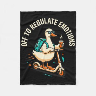 Uit om Emoties te Reguleren Funny Goose Scooter Me Fleece Deken