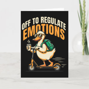 Uit om Emoties te Reguleren Funny Goose Scooter Me Kaart