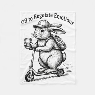 Uit om emoties te reguleren Grappige Bunny Konijn Fleece Deken