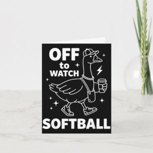 Uit om softball grappige softball gans spel te kij kaart