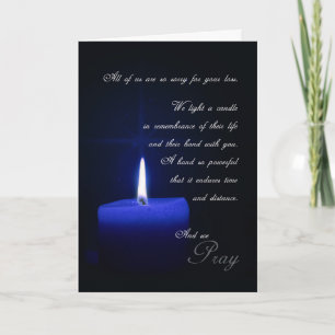 uit ons aller sympathie Blue Candlelight Kaart