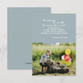 Uit ons zicht Foto Rouwbeleving Dank je wel Bedankkaart (Voorkant / Achterkant)