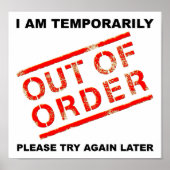 Uit orde Funny Poster (Voorkant)