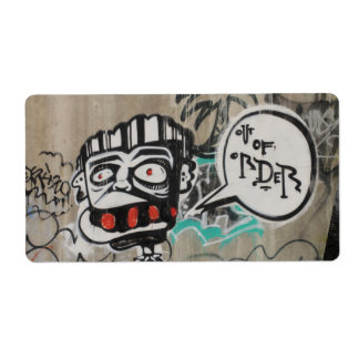 Uit orde graffiti etiket