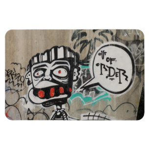 Uit orde graffiti magneet