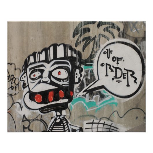 Uit orde graffiti perfect poster (Voorkant)