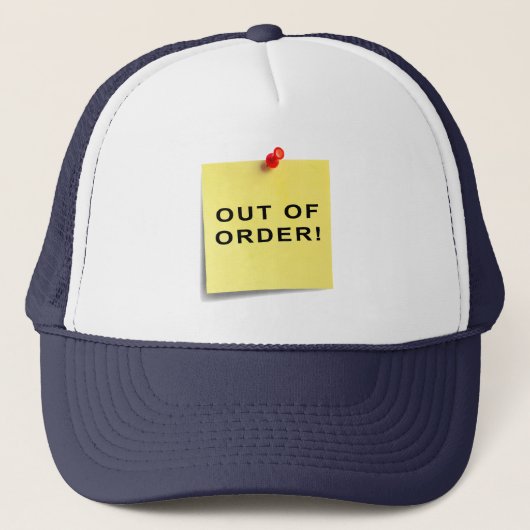 Uit orde! trucker pet (Voorkant)