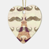 Uit Parijs met snor Keramisch Ornament (Links)