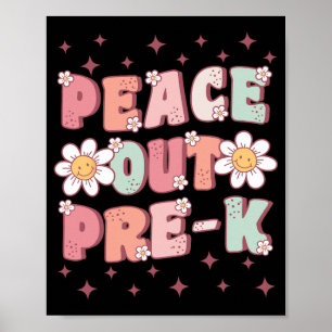 Uit Pre-k Schattige Groovy Laatste Dag van de Kleu Poster