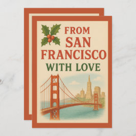 Uit San Francisco met liefde aangepaste kerst Kaart