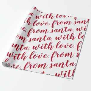 uit santa , met rode liefde cadeaupapier