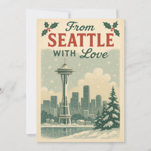 uit Seattle met liefde voor kerst Feestdagenkaart