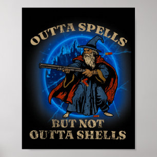Uit toverspreuken maar niet uit granaten Vintage Poster