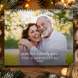 Uit twee groeide een gezin Familie Foto Grootouder Kalender