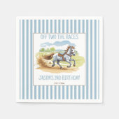 Uit twee races de paardensport verjaardag gedrukt servet (Voorkant)