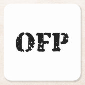 UIT VIERKANTE KARTONNEN ONDERZETTER (Voorkant)