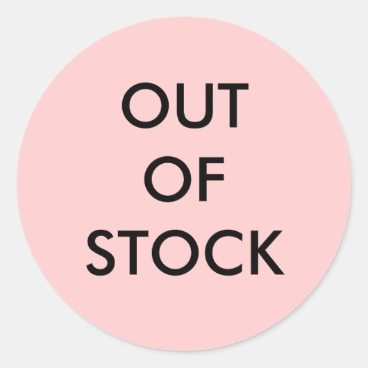 UIT-voorraad verkocht Ronde Sticker (Voorkant)