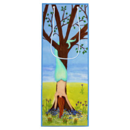 "Uit water" Zeemeerminnende kunst Wijn Cadeautas