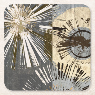 Uitbarstende Tegels I Vierkante Kartonnen Onderzetter