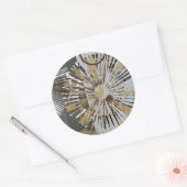 Uitbarstende Tegels III Ronde Sticker (Envelop)