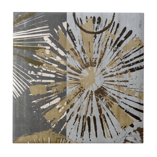 Uitbarstende Tegels III Tegeltje (Voorkant)