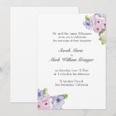 Uitbarsting van Blauwe en Paarse Uitnodiging (Voorkant / Achterkant)