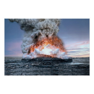 uitbarsting van de Kilauea-vulkaan in Hawaï; Perfect Poster