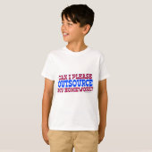 Uitbesteding Homework Funny School Slogan T-shirt (Voorkant volledig)