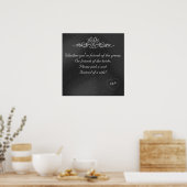 Uitbewerkbaar Poster van Chalkboard Wedding (Keuken)