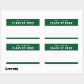 Uitbewerkbare kleuren Stijlklasse Reunion Naam Rechthoekige Sticker (Vel)
