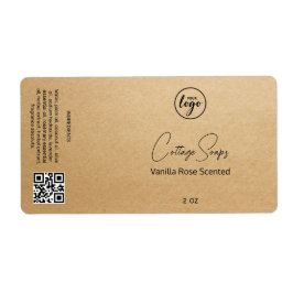 Uitbewerkbare Kraft Paper Soap Packaging Labels