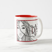 "Uitbreidingen van DIVAtude-Mokken" Tweekleurige Koffiemok (Voorkant rechts)