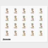 Uitbundig — Mooie Plant Grafisch Ronde Sticker (Vel)