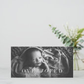 Uitbundige verticale foto geboorteaankondiging feestdagenkaart (Staand voorkant)