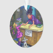 Uitchecken bibliotheek ornament (voorkant)