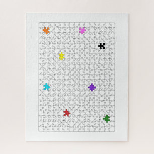 Uitdagend Wit weinig kleurrijke abstracte stukken Legpuzzel