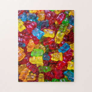 Uitdagende Rainbow Gummy Beer Snoep Foto Legpuzzel