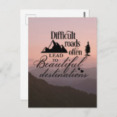 Uitdagende reizen, prachtige bestemmingen briefkaart (Voorkant / Achterkant)