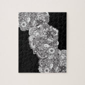 uitdagende zwarte en witte puzzel legpuzzel (Verticaal)